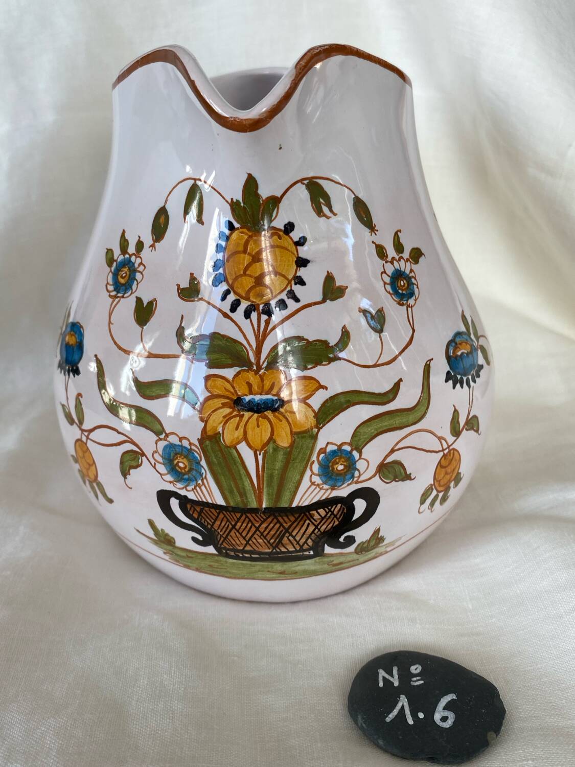 Moustiers water pitcher