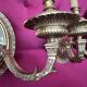 Pair of Louis XVI style solid gilded bronze wall sconces.
