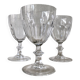 Set of 3 Arques crystal stemmed glasses Rambouillet model