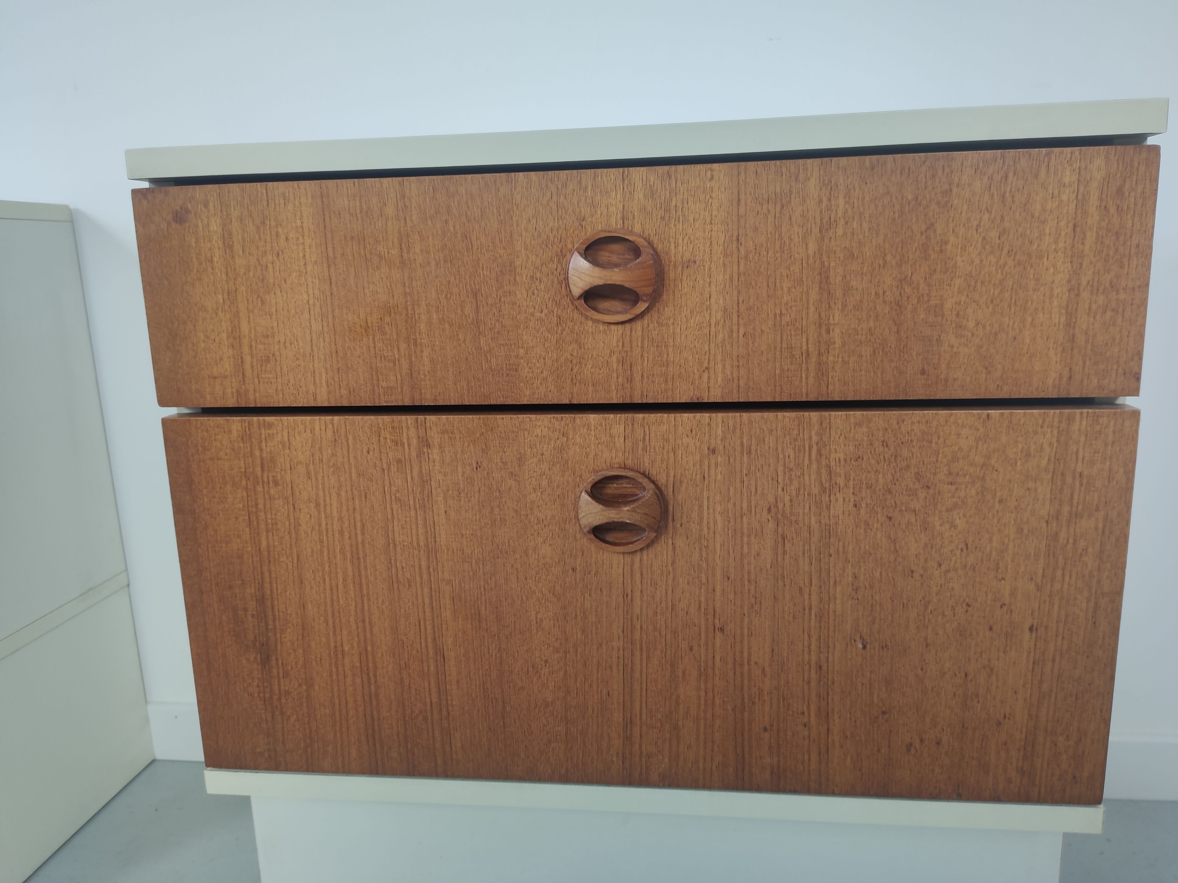 Pair of teak bedsides Scandinavian style 70s
