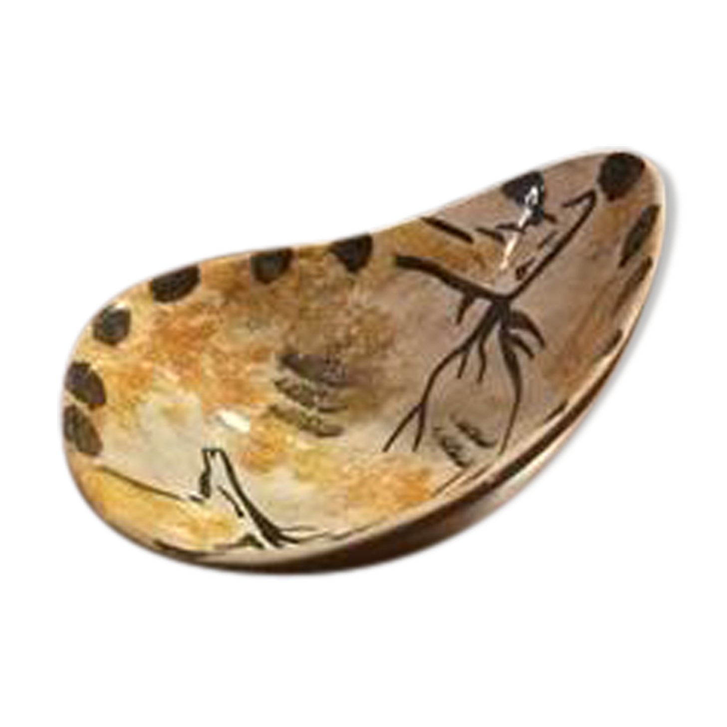 tripod cup with parietal decoration