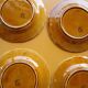 Set of 6 barbotine plates Digoin Sarreguemines from the 1950s-60s.