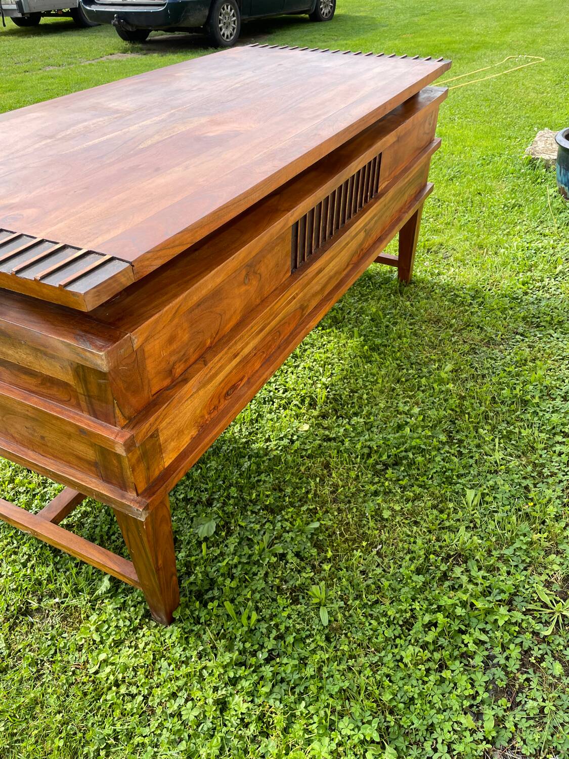 Vintage exotic wood desk 80/90