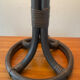 Vintage lamp in rattan, caning and jute fabric from the 1970s.