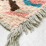 Moroccan Berber rug Boujaad ecru with colorful patterns 267x162cm