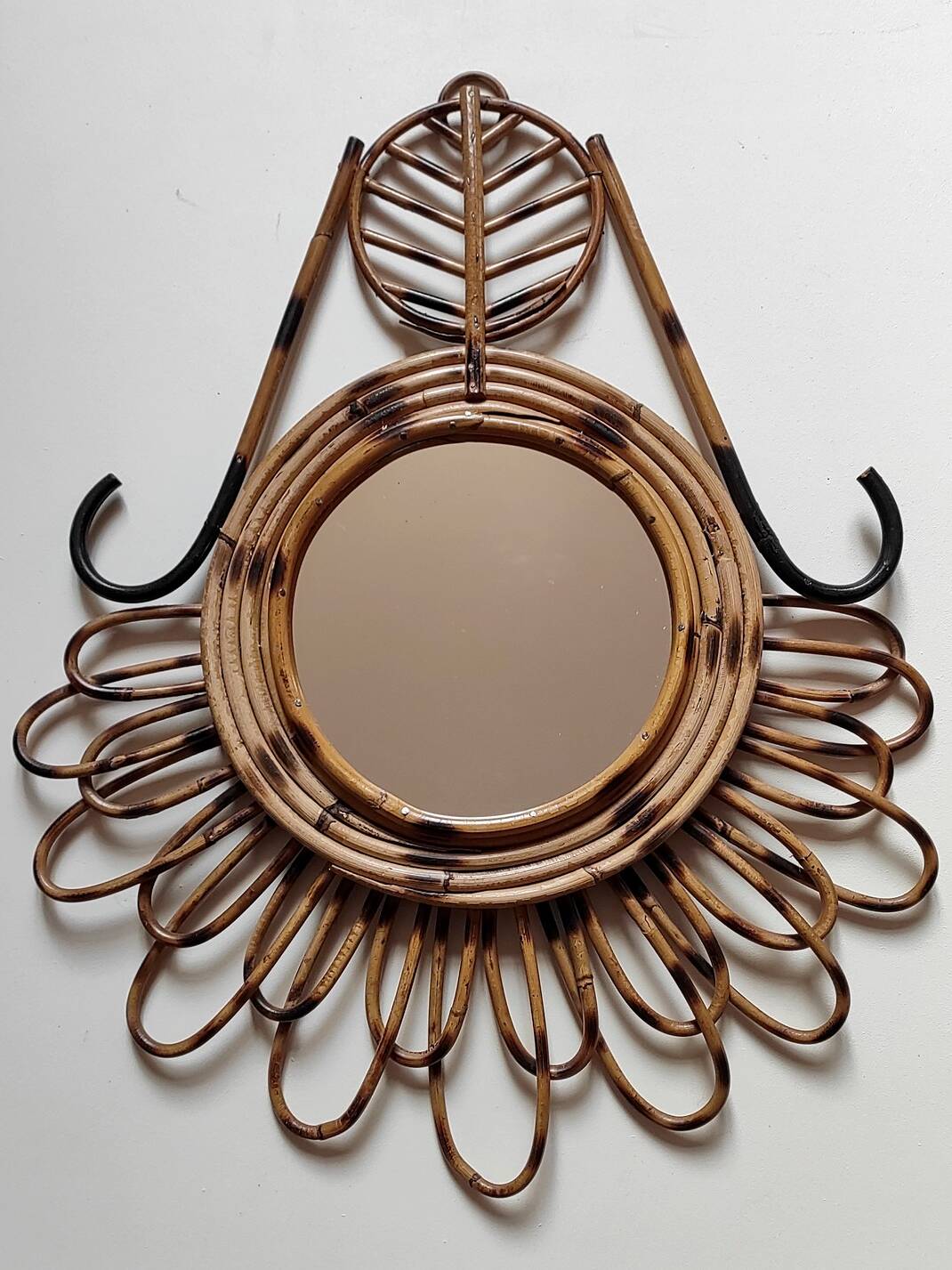 Miroir demi soleil roseaux