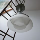 Suspension en verre antique de deux tons