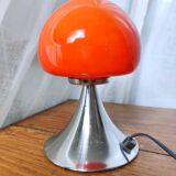 Small orange vintage mushroom lamp