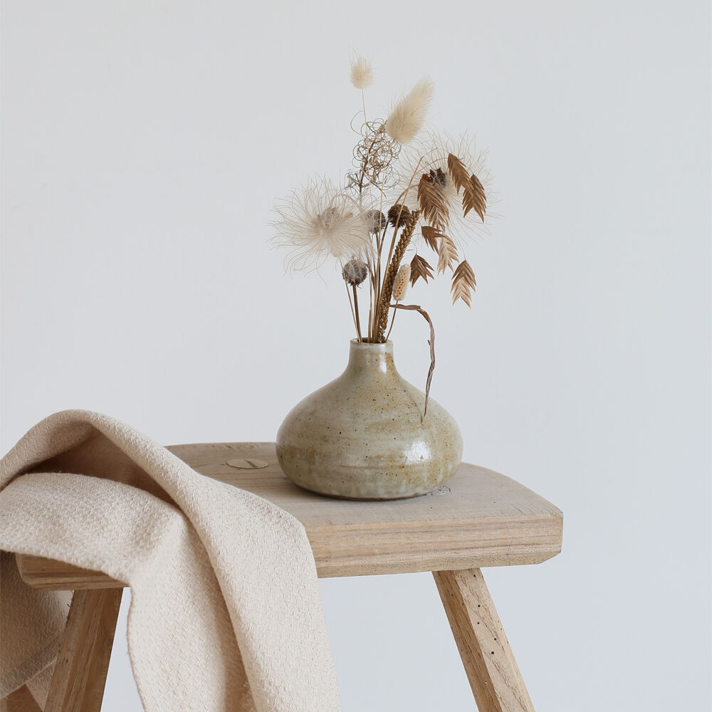 Signed sandstone vase