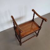 Wokkel chair with armrests and webbing seat