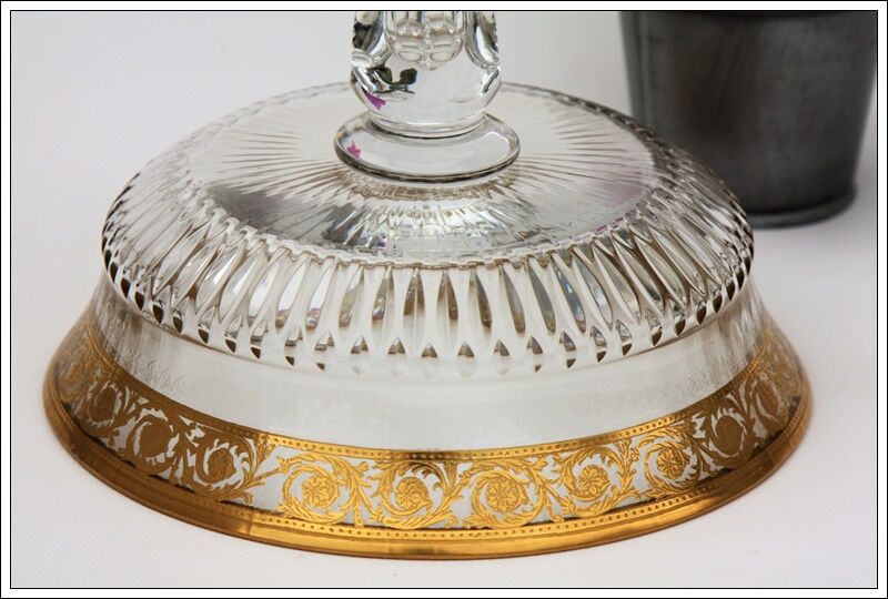 Fuit cup or centerpiece by St Louis Crystal model Thistle