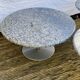 Trio de tables basses en granit et acier inoxydable