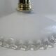 Vintage suspension lamp in white opaline with serrated edges