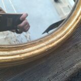 Round golden mirror, 46 cm