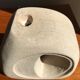 Carved stone lamp signed Arsène Galisson - 1980s