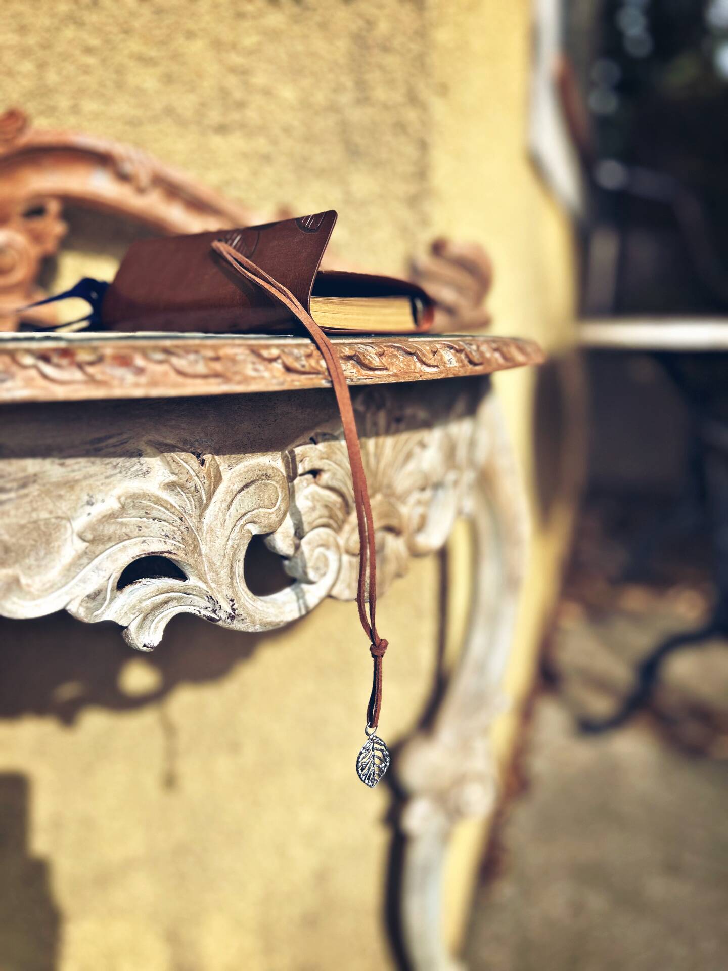 Antique patinated console