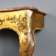 Antique gilded wooden console with marble top, Italy, 19th century.