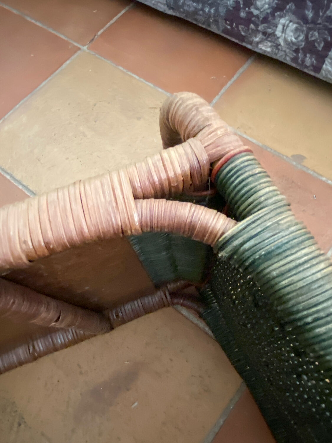 Wicker and rattan bed tray