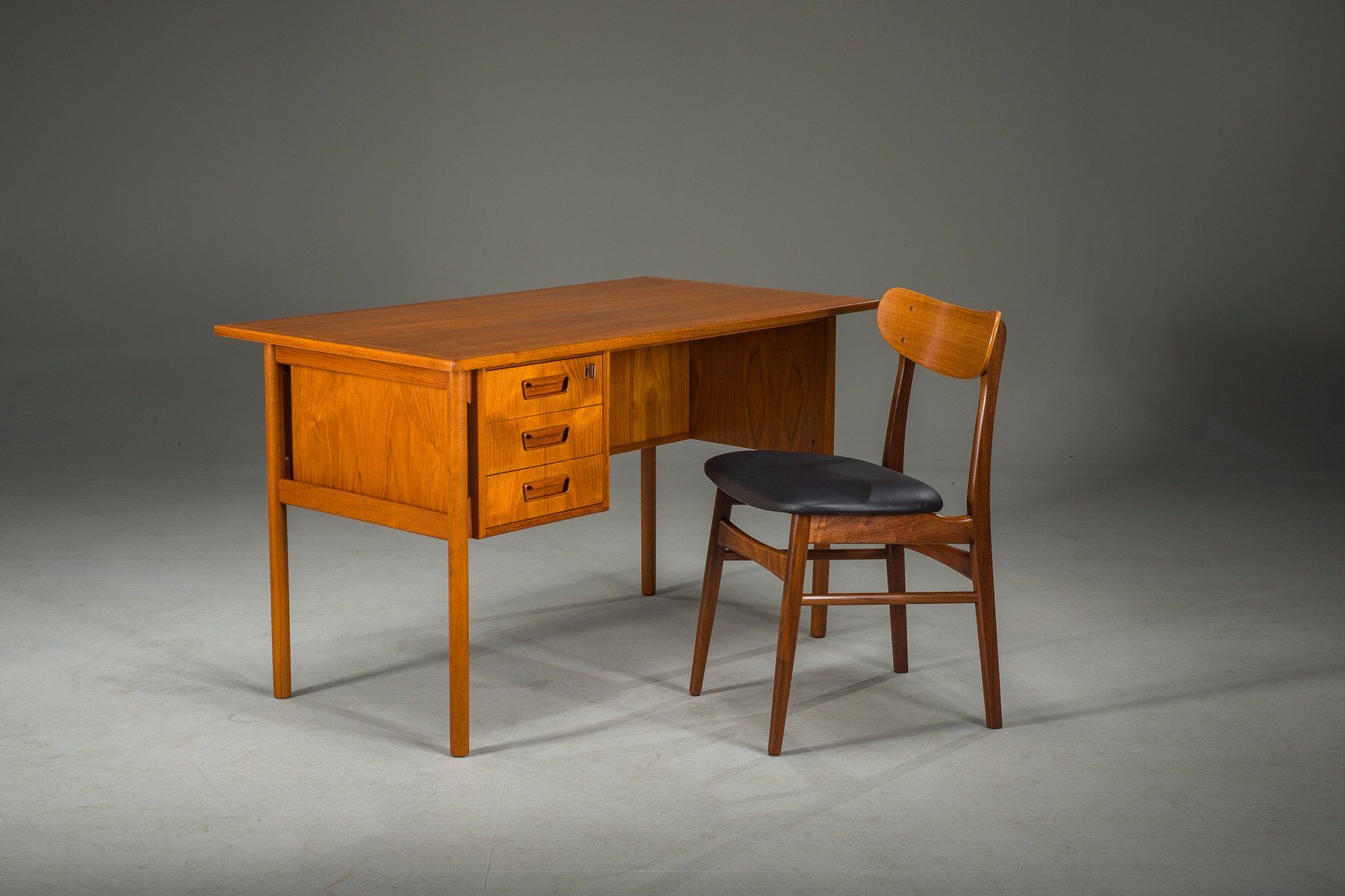 Mid-century Danish teak desk from Gunnar Nielsen Tibergaard, 1960s
