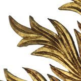 Large Rare Wooden Sun Mirror Sunburst Gold Leaf XL 86cm