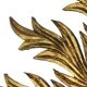 Grand miroir en bois rare en forme de soleil avec finition en feuille d'or XL 86 cm