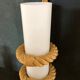 Artisanal rope wall lamp from the 60