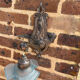 Made in France 607 - Wall lamp (1) - Art Nouveau - Silver bronze, Glass