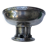 Vintage art deco cup in silver metal