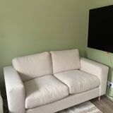 2-seater bouclé fabric sofa