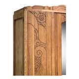 Parisian art deco wardrobe solid raw oak 1930
