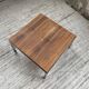 Table basse noyer et chrome moderniste