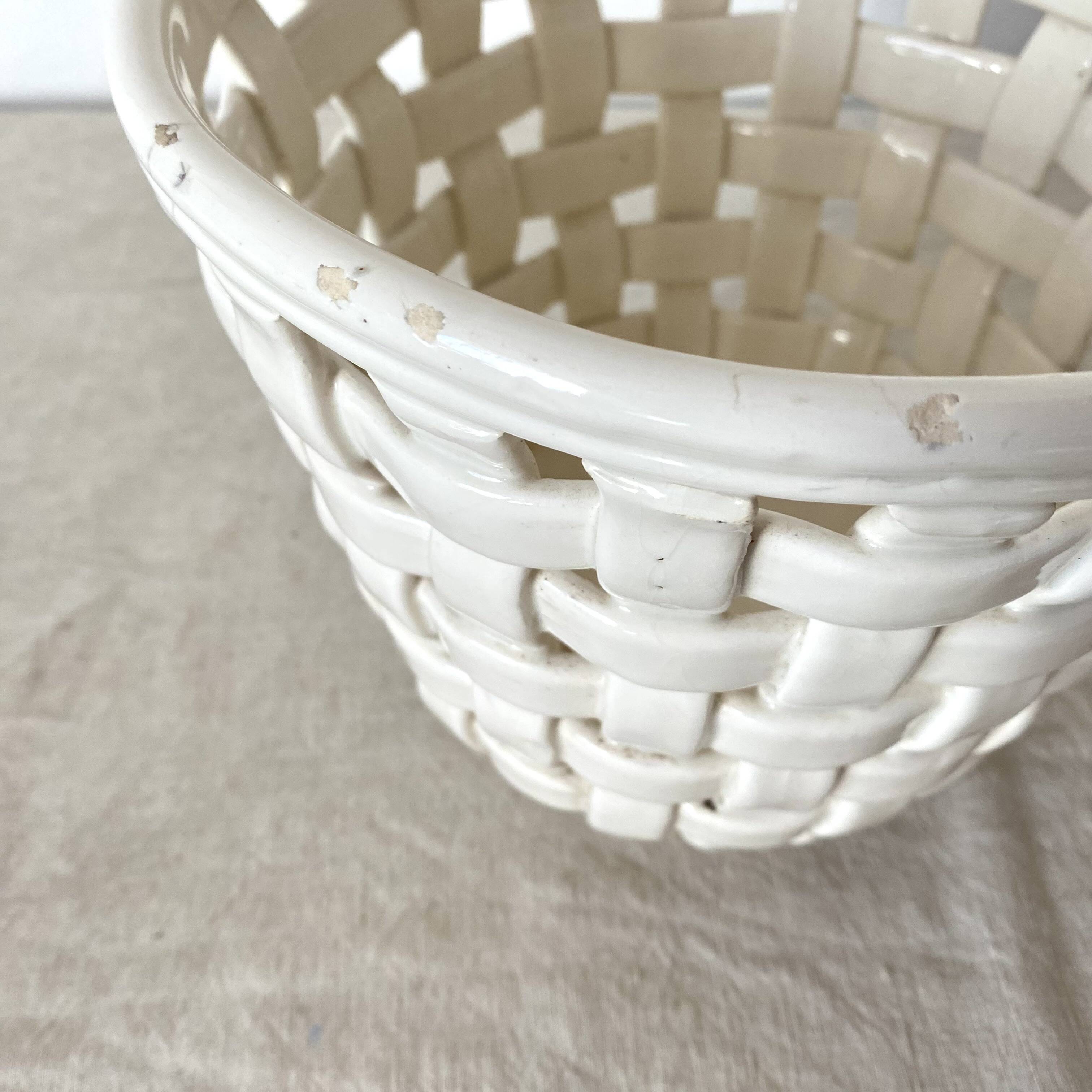 Woven ceramic pot cover