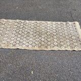 Persian rug in knotted wool beige flower 170x90