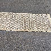 Persian rug in knotted wool beige flower 170x90