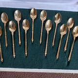 Teaspoons gilded with fine gold
