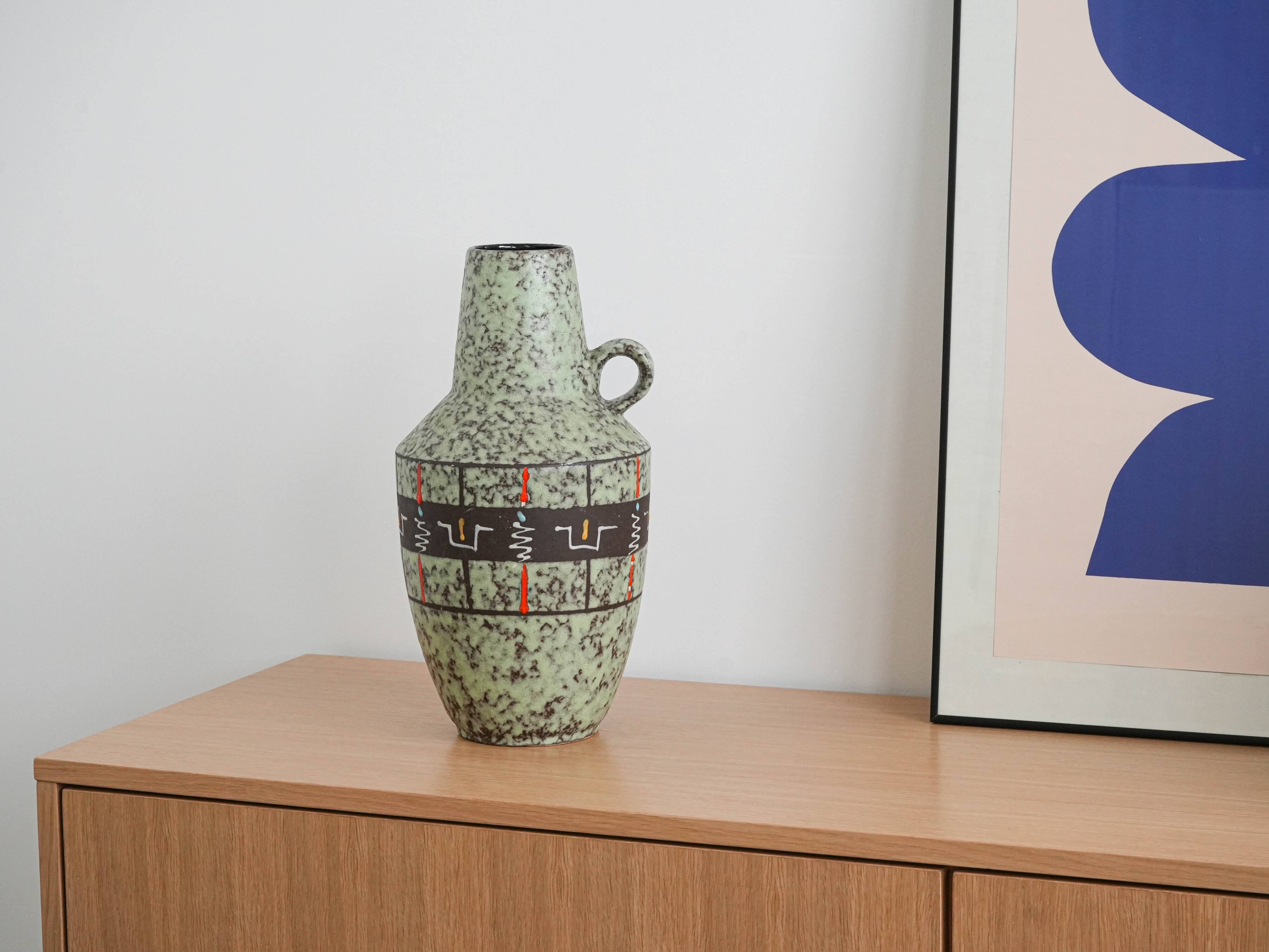 Ceramic vase, German design, 1960s, manufactured in West Germany