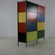 Rangement mural coloré des années 50 par Wim Rietveld pour Gispen
