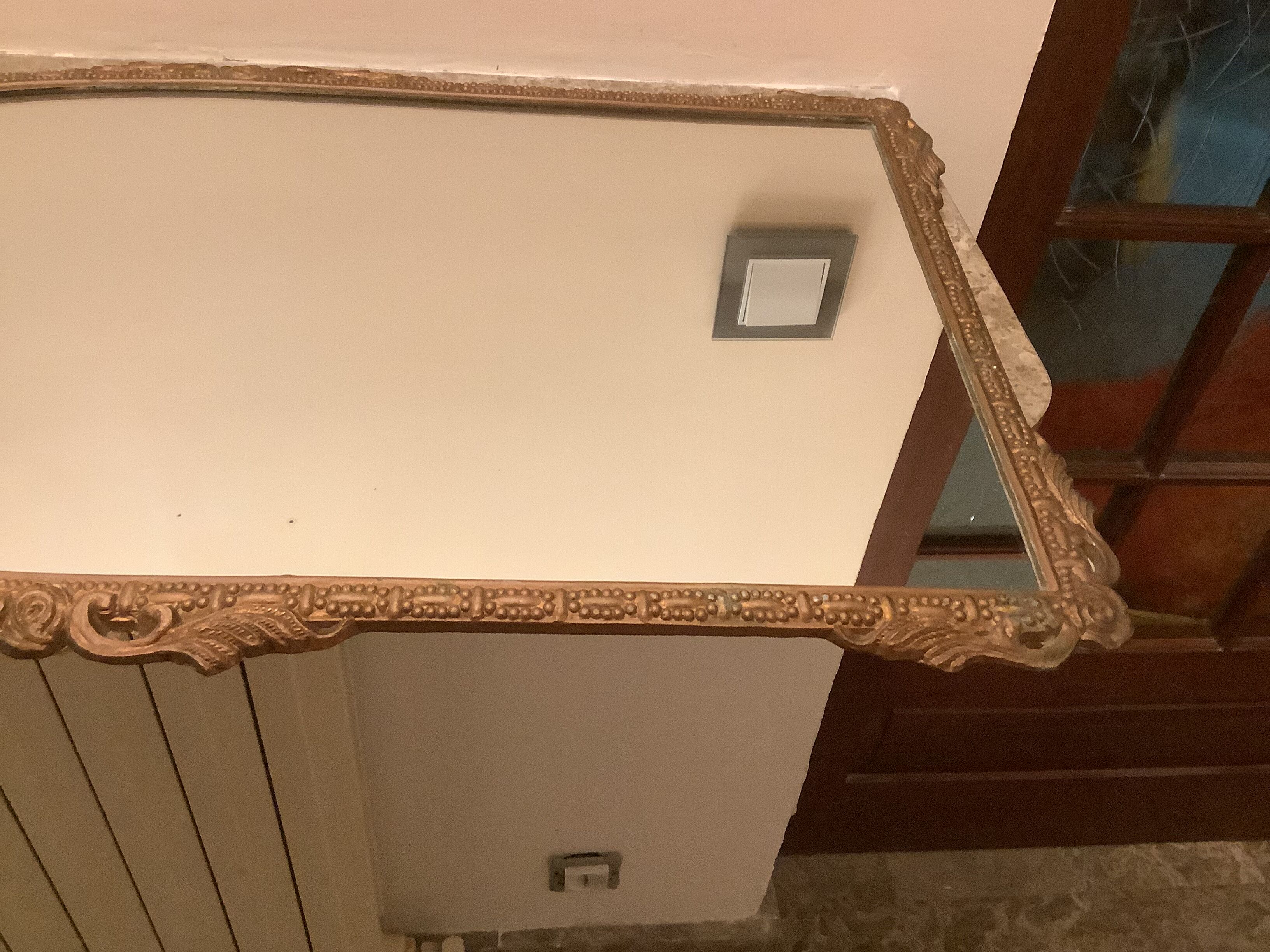 Old metal mirror 68x36cm