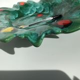 Green earthenware cut edge cut lozenges