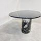 Vintage oval black marble dining table, 1970s