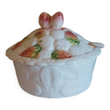 Sarreguemines slip sugar bowl