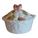 Sarreguemines slip sugar bowl