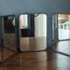 Vintage folding triptych barber mirror