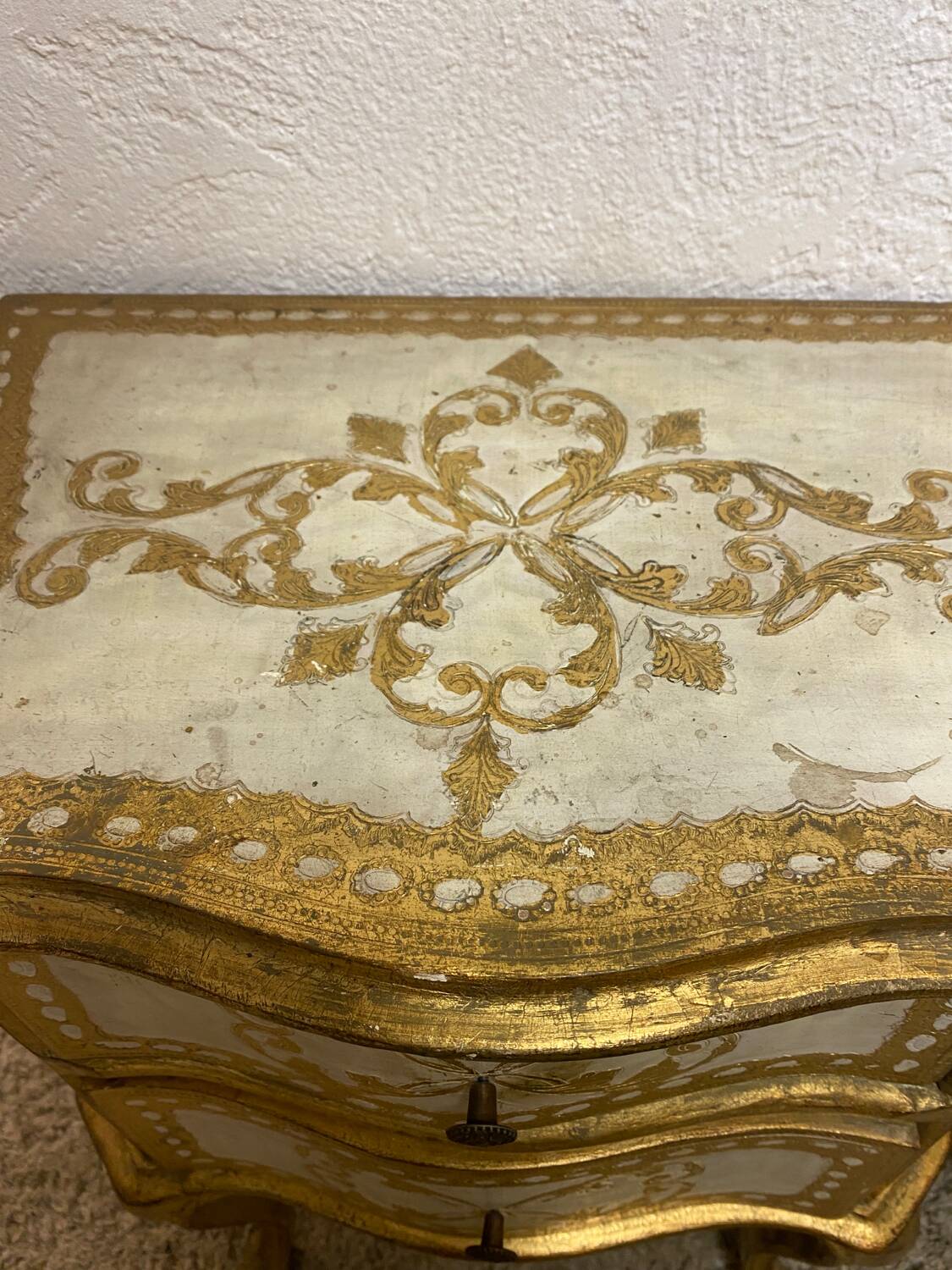 Pair of Italian Florentine bedside tables