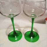2 verres à vin blanc d Alsace