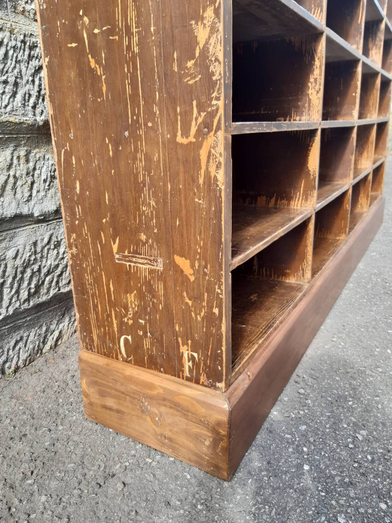 Old furniture trade locker of an old grocery store