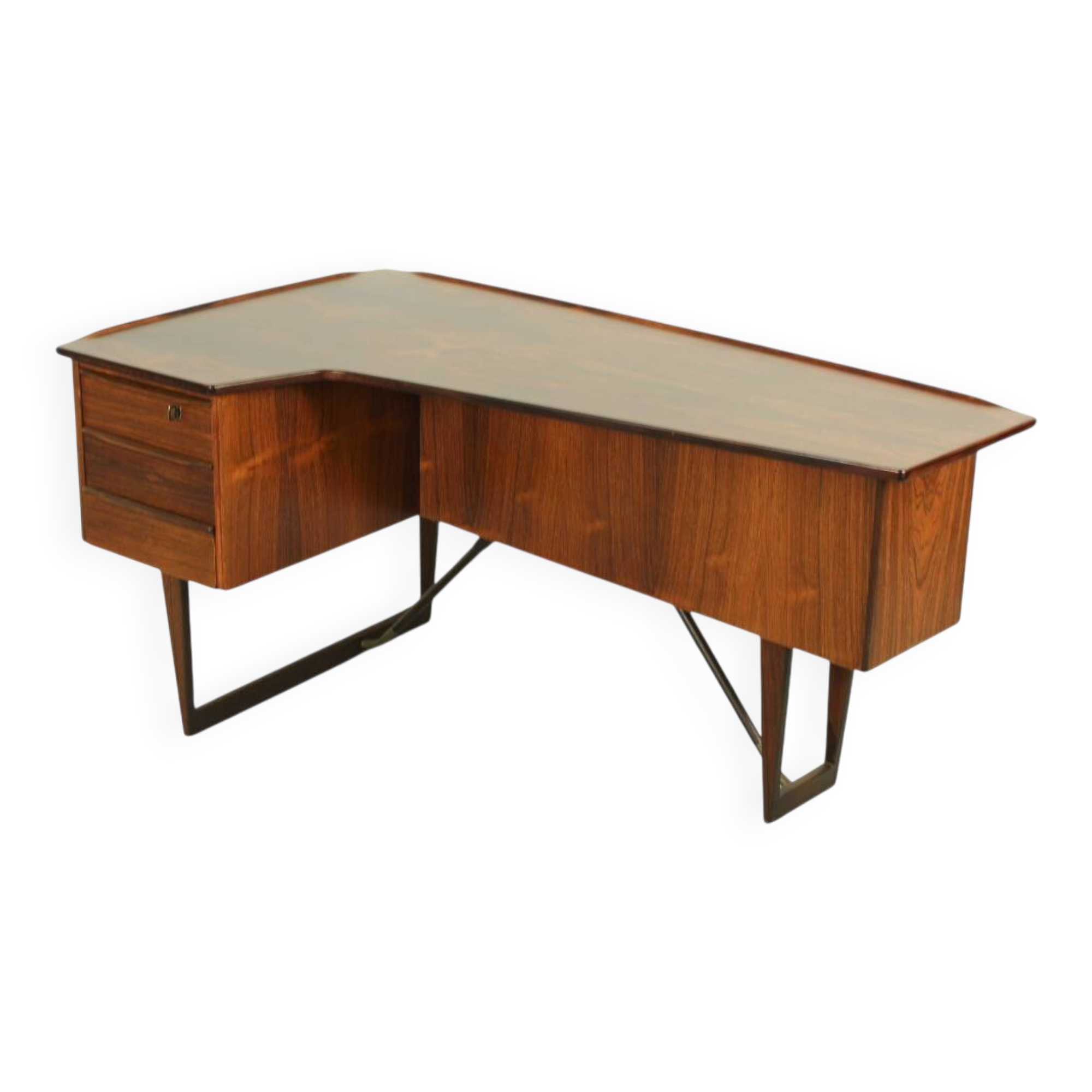 1960s Peter Løvig Nielsen 'Boomerang' Desk Hedensted Møbelfabrik