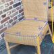 4 dining chairs in natural rattan and woven wicker