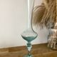 Vintage glass vase in blue tones