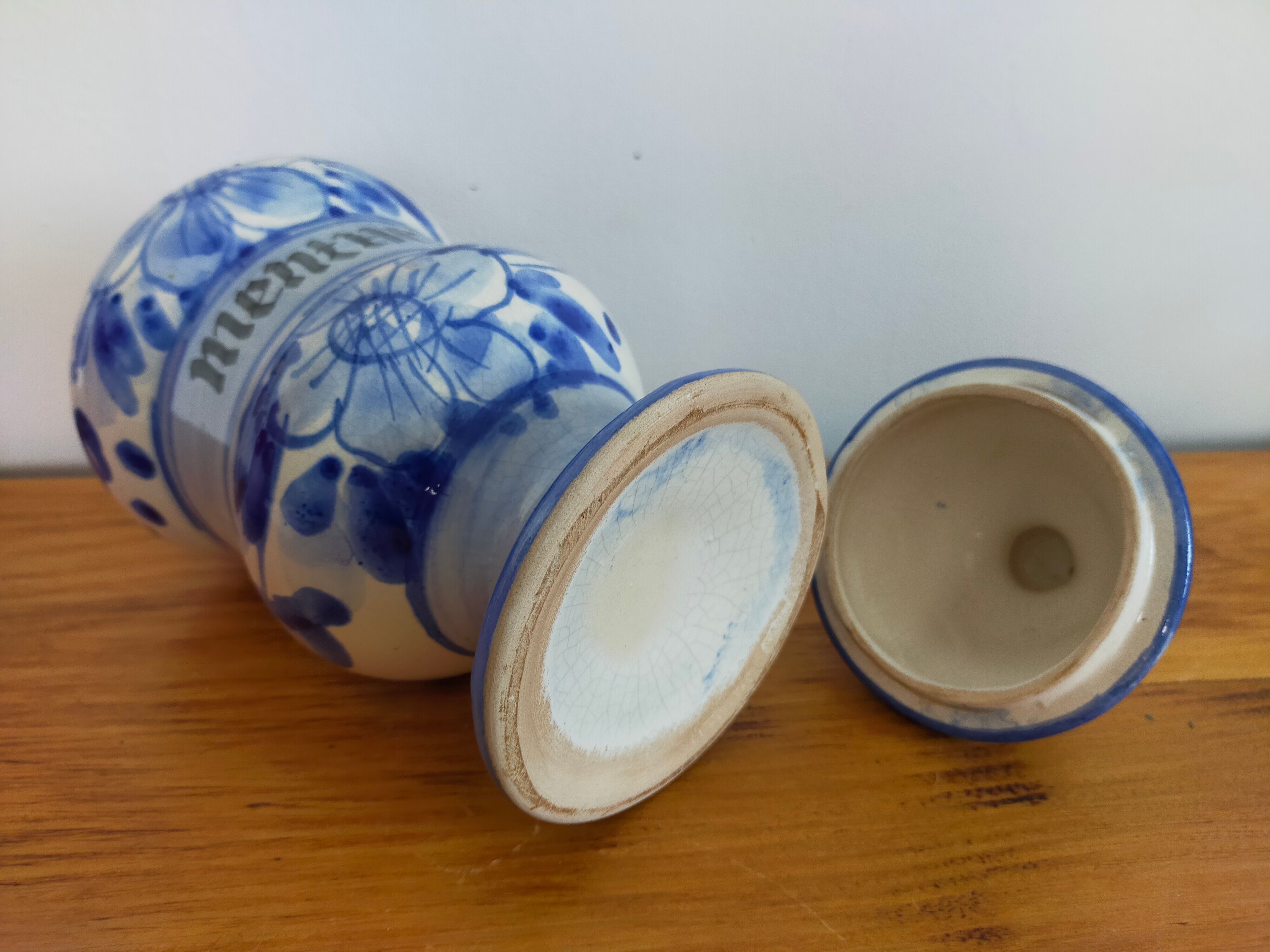 Pharmacy pot old vintage apothecary herbalist mint